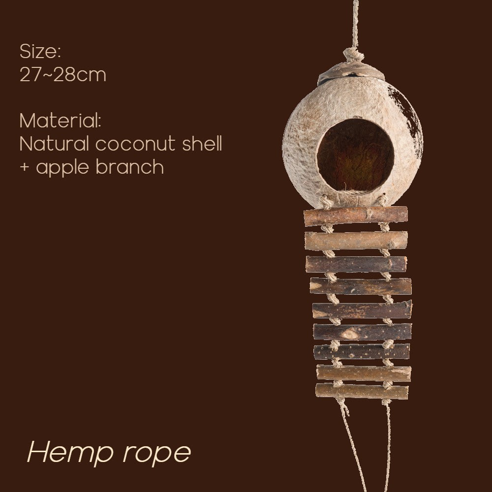 2-in-1 Climber and House, with Wood Ladders, for Hamster, Squirrel, Bird & More