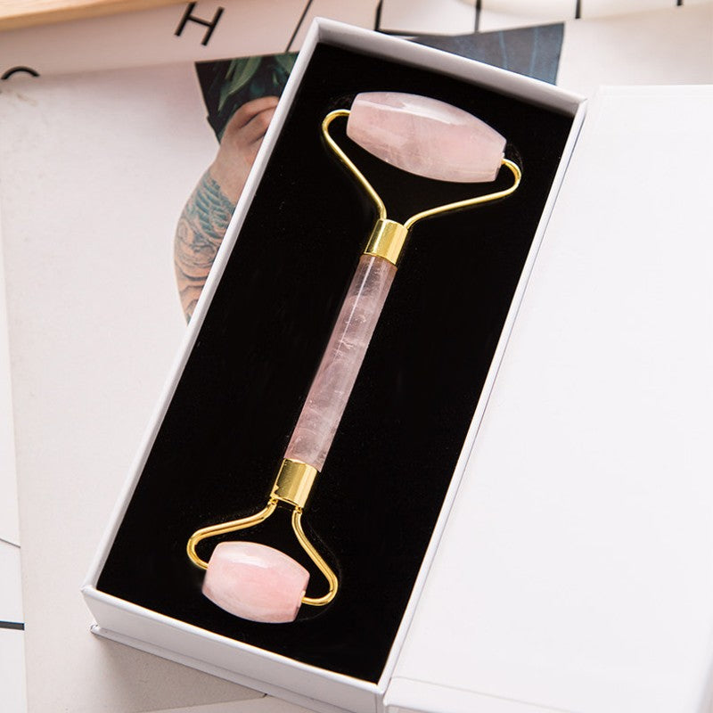 2-in-1 Jade Roller Gua Sha Set, De-Puff & Relieves Stress, for Face, Eye, Arm, Leg