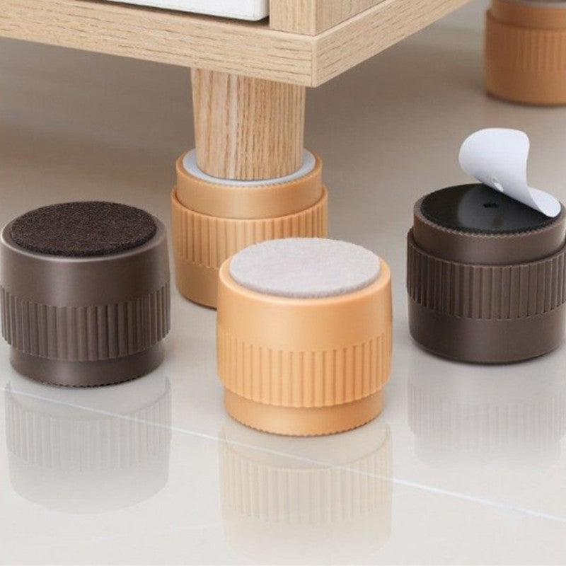 Height Adjustable Furniture Risers, for Desk, Table, Bed & Other Furniture (Set of 4)