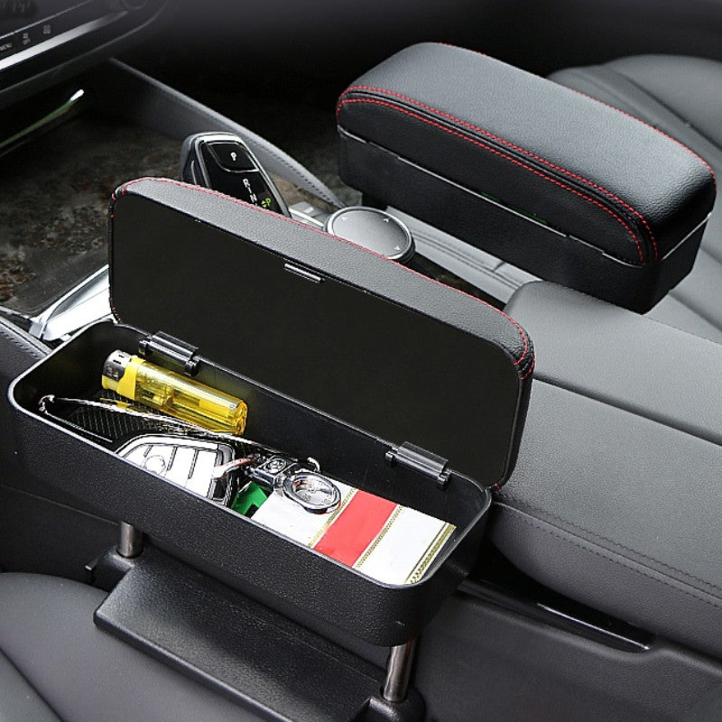 3-in-1 Universal Adjustable Car Armrest Storage Box, with Arm Support, Wireless Charging & Item Storage, for Long Distance Drive (1PC)