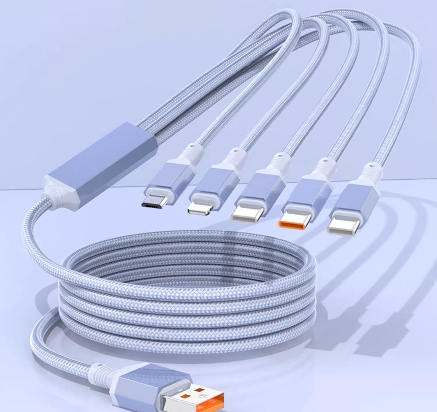 100W Fast-Charge 5-in-1 Data Cable- Power Up