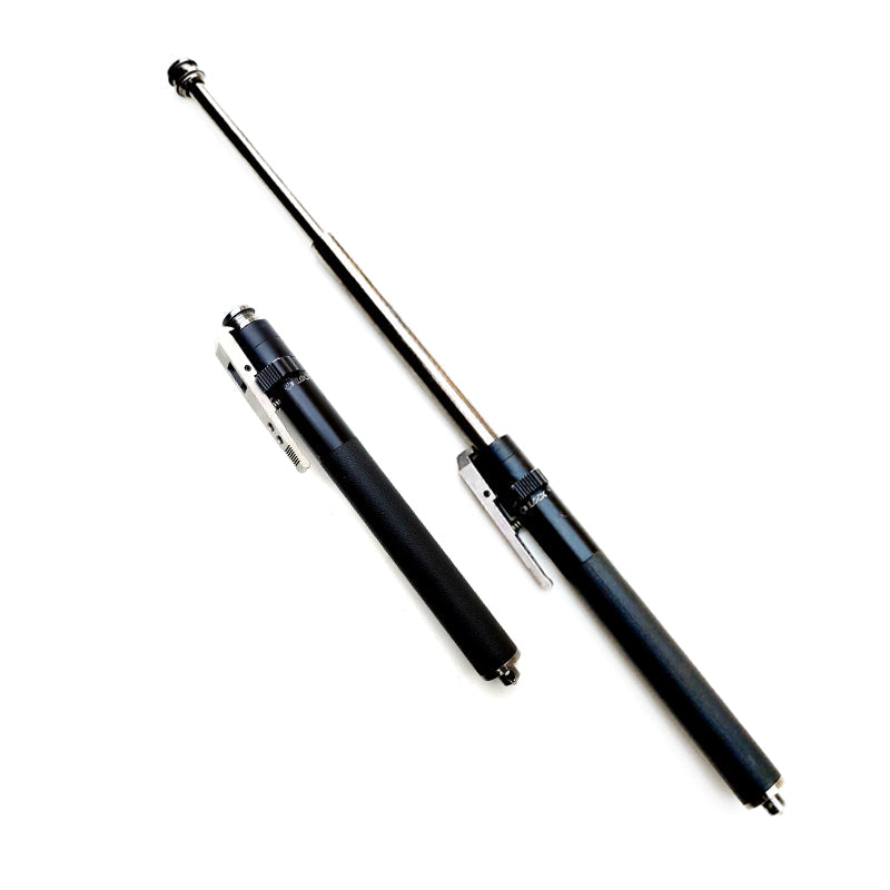Portable Retractable Three-piece Self-defense Stick, with One-touch Operation, Automatic Spring, Window Breaker and Silicone Grip