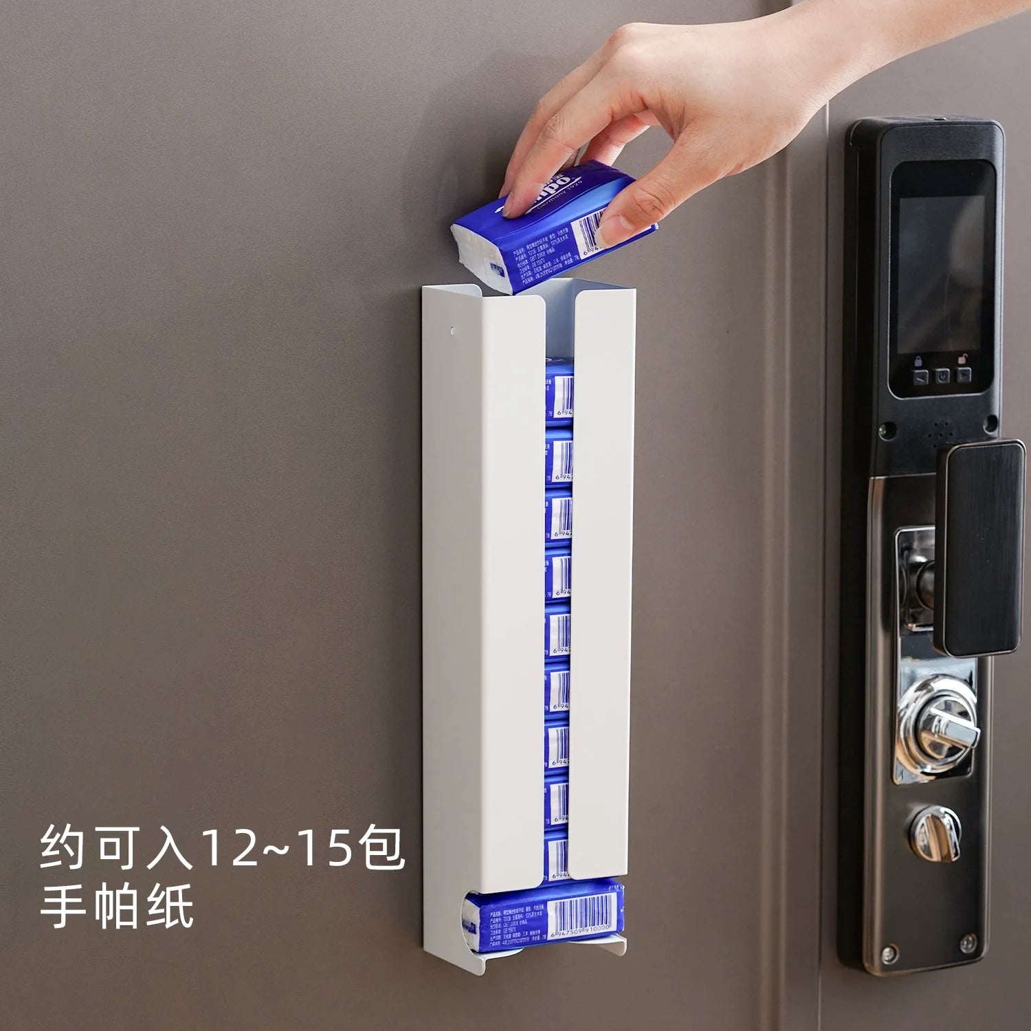 Magnetic Wall-Mount Tissue Box - Auto-Refill Napkin Holder
