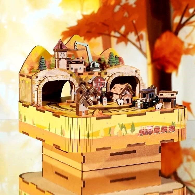 Autumn Day DIY Music Box | 3D Wooden Puzzle