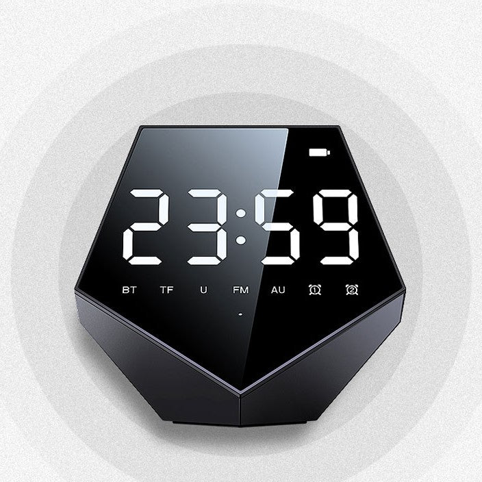 2-in-1 Bluetooth Wireless Speaker with Alarm Clock, for Home & Office