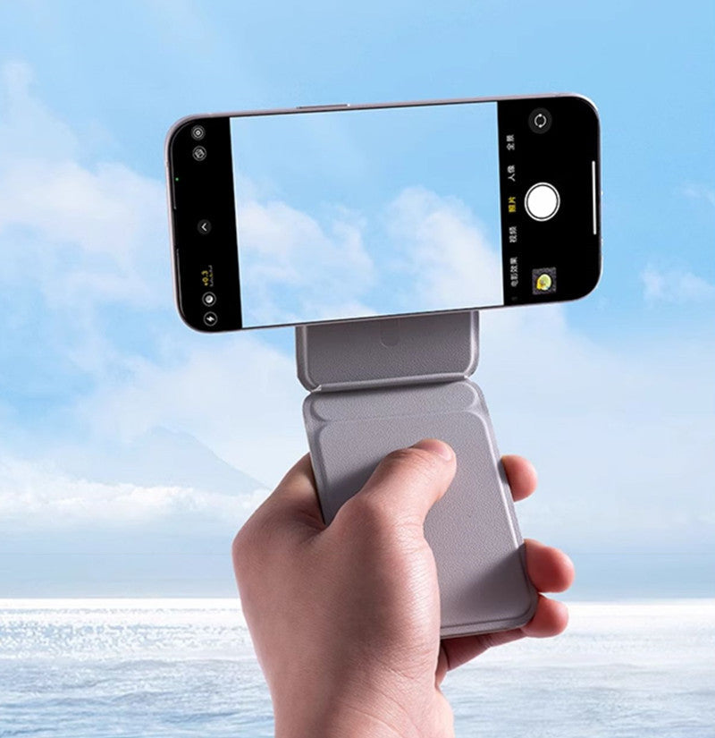Magnetic Adsorption Folding Invisible Triangle Bracket Pocket Phone Stand