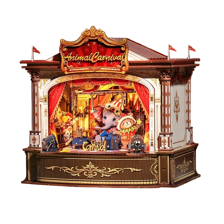 Animal Carnival DIY Wooden Music Box | Shelf Decor