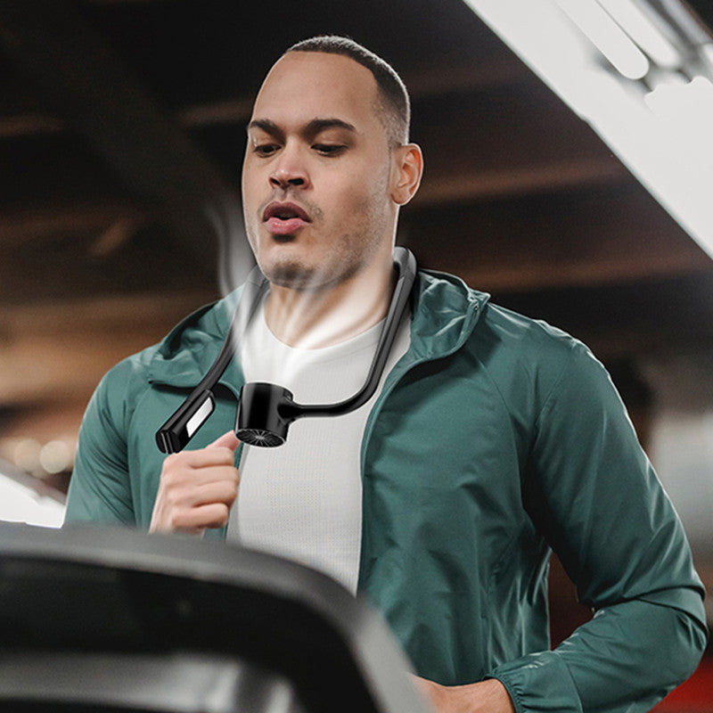 2-In-1 LED Usb Hanging Neck Light & Fan