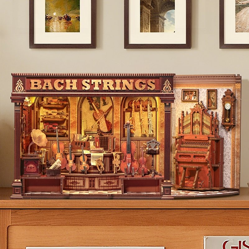 Bach Strings DIY Miniature House Kit |  Bookshelf Decor