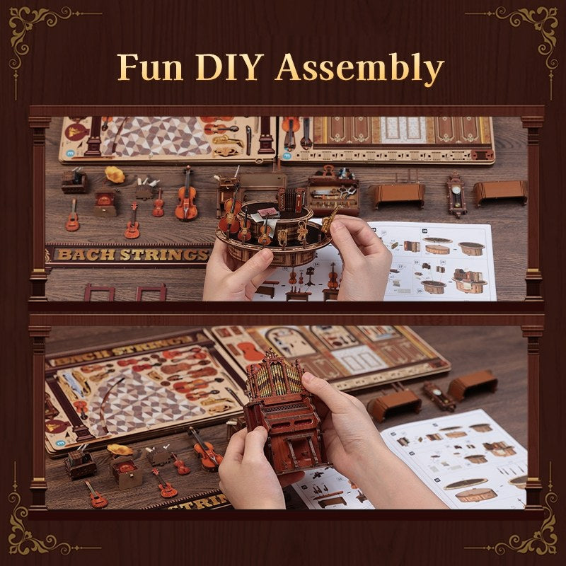 Bach Strings DIY Miniature House Kit |  Bookshelf Decor