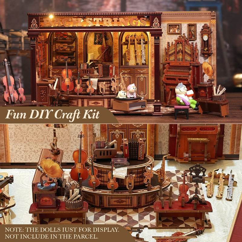 Bach Strings DIY Miniature House Kit |  Bookshelf Decor