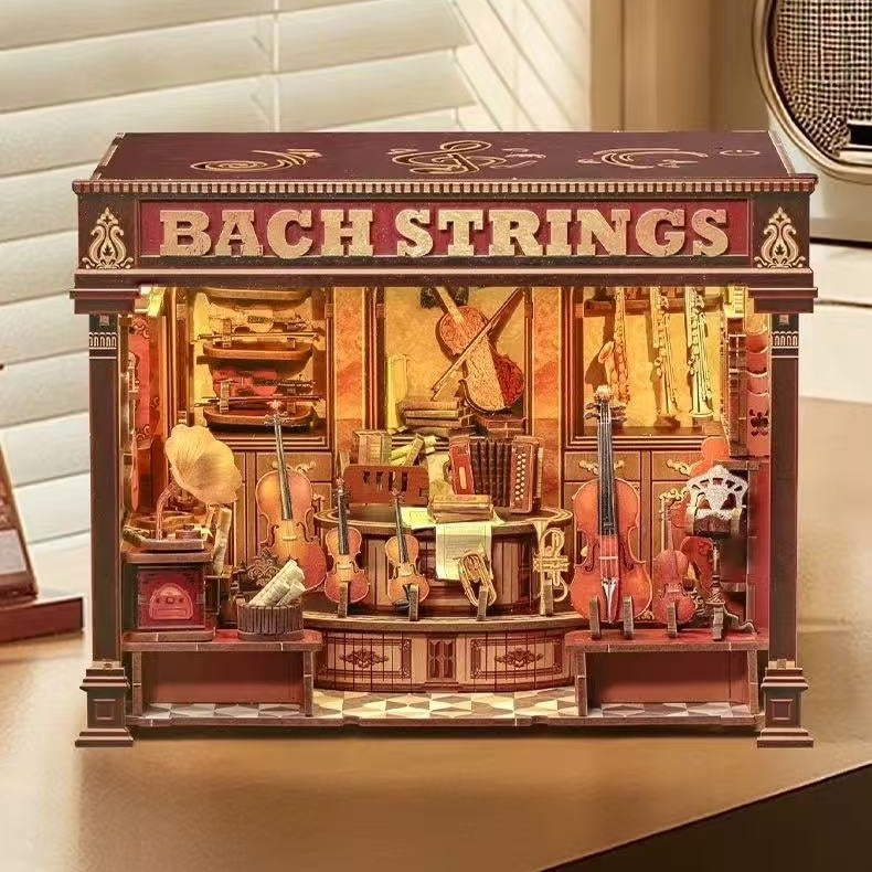 Bach Strings DIY Miniature House Kit |  Bookshelf Decor