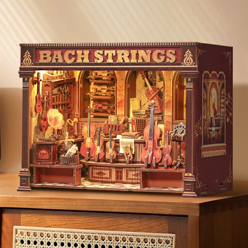 Bach Strings DIY Miniature House Kit |  Bookshelf Decor