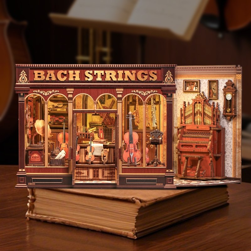 Bach Strings DIY Miniature House Kit |  Bookshelf Decor