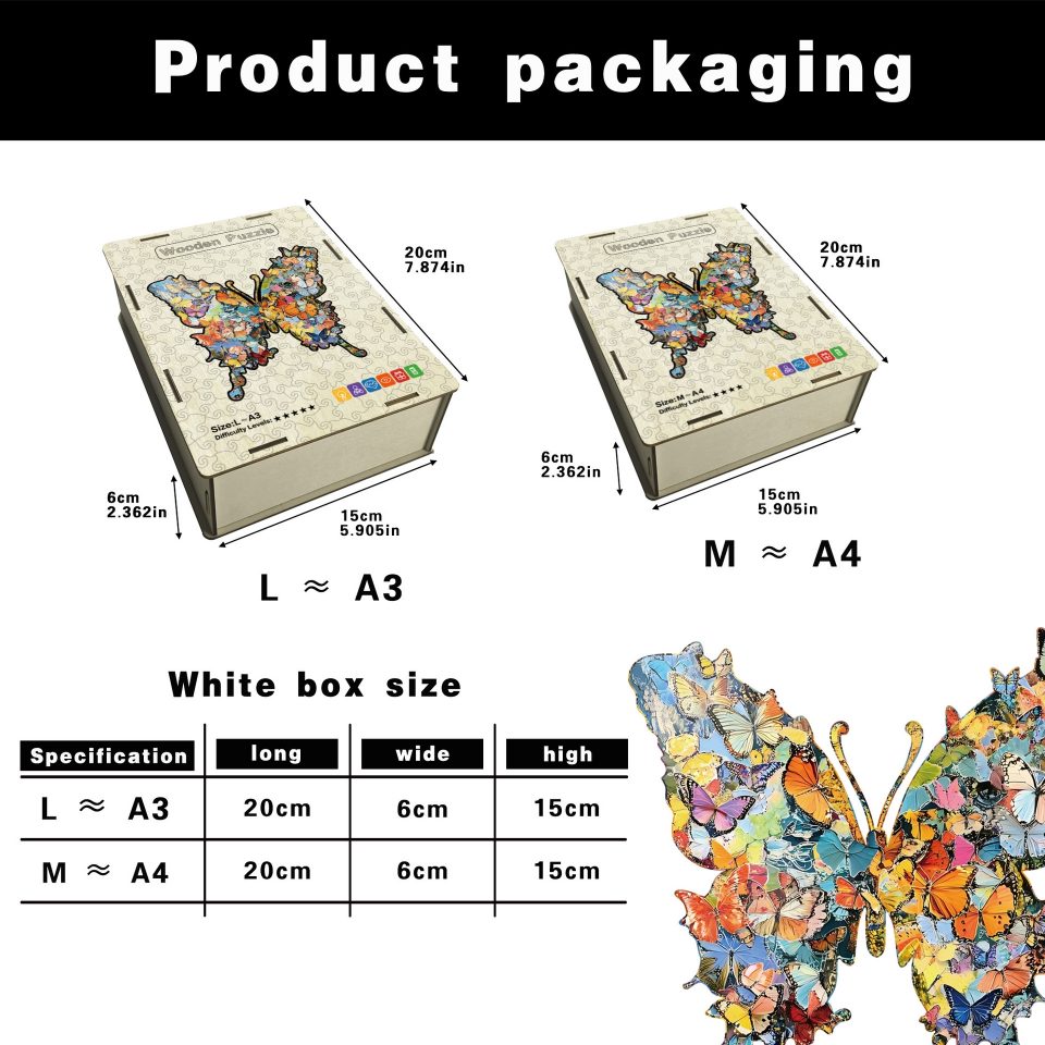 Butterfly Wooden Jigsaw Puzzles