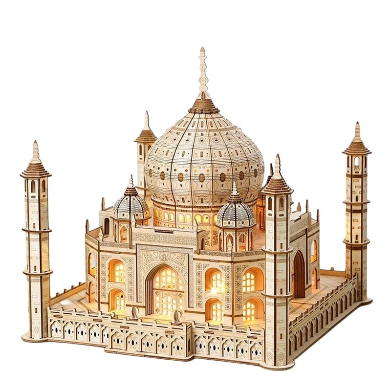 Taj Mahal with Light | Architecture 3D Wooden Puzzle | Mechanical