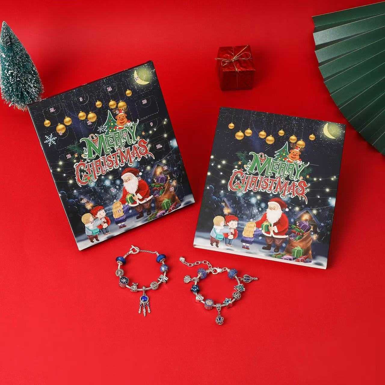 Christmas Advent Calendar DIY Charm Bracelet Set | Starry Sky Blue