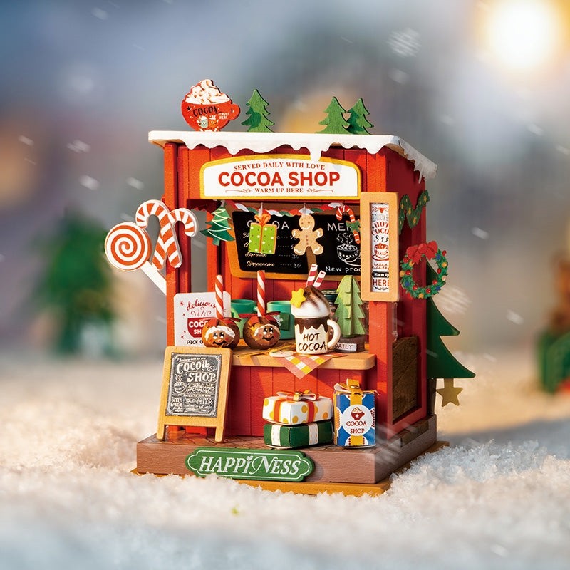 Christmas Cocoa Shop DIY Miniature House Kit