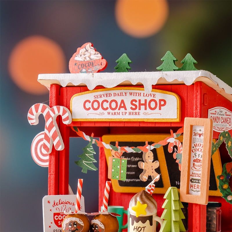 Christmas Cocoa Shop DIY Miniature House Kit