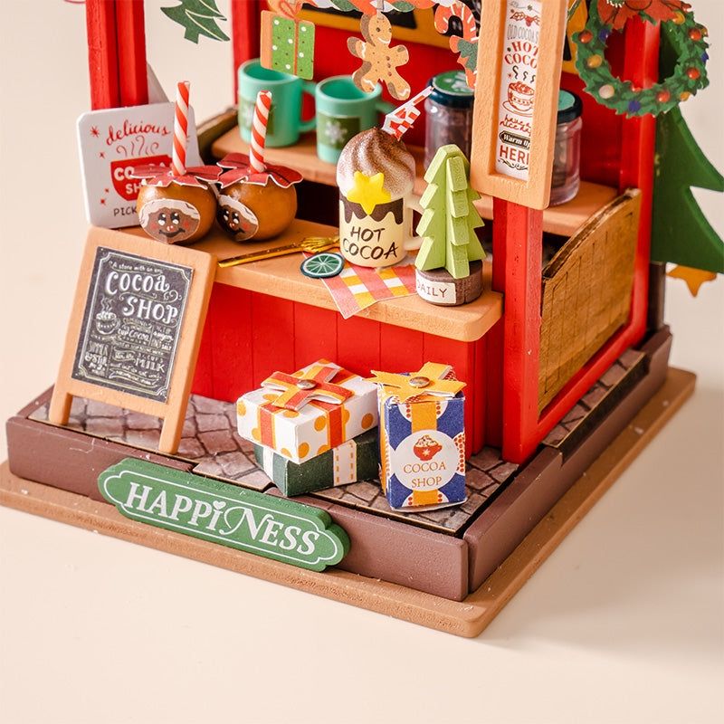 Christmas Cocoa Shop DIY Miniature House Kit