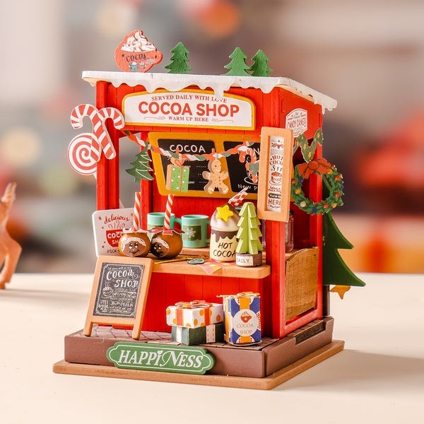 Christmas Cocoa Shop DIY Miniature House Kit