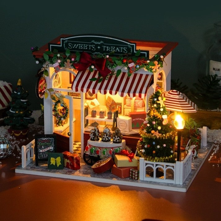 Christmas Dessert Shop DIY Miniature House Kit