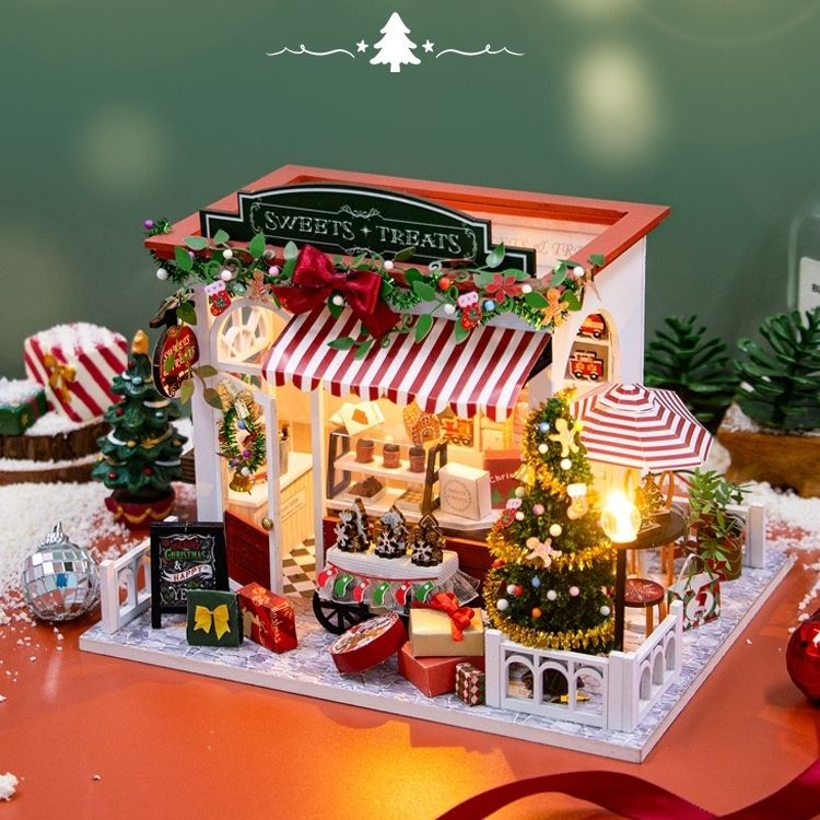 Christmas Dessert Shop DIY Miniature House Kit