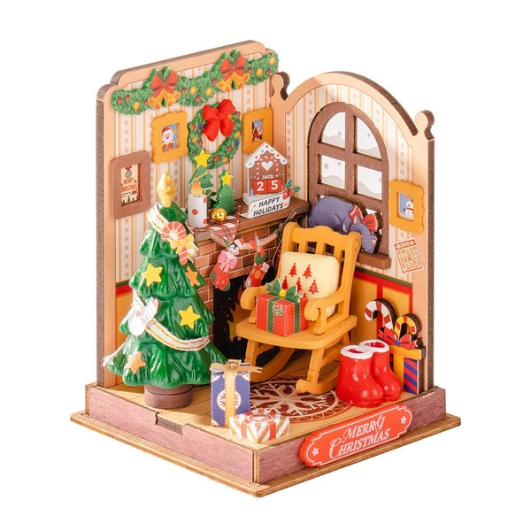 Christmas Fireplace DIY Miniature House Kit