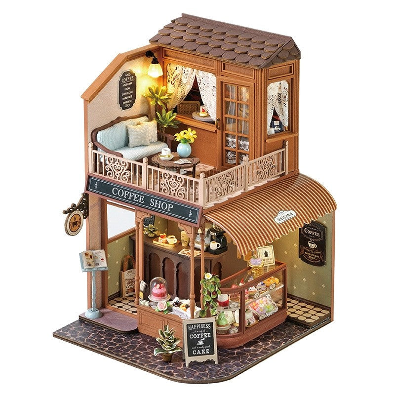 Coffee Shop DIY Miniature House Kit | Happy Symphony Series