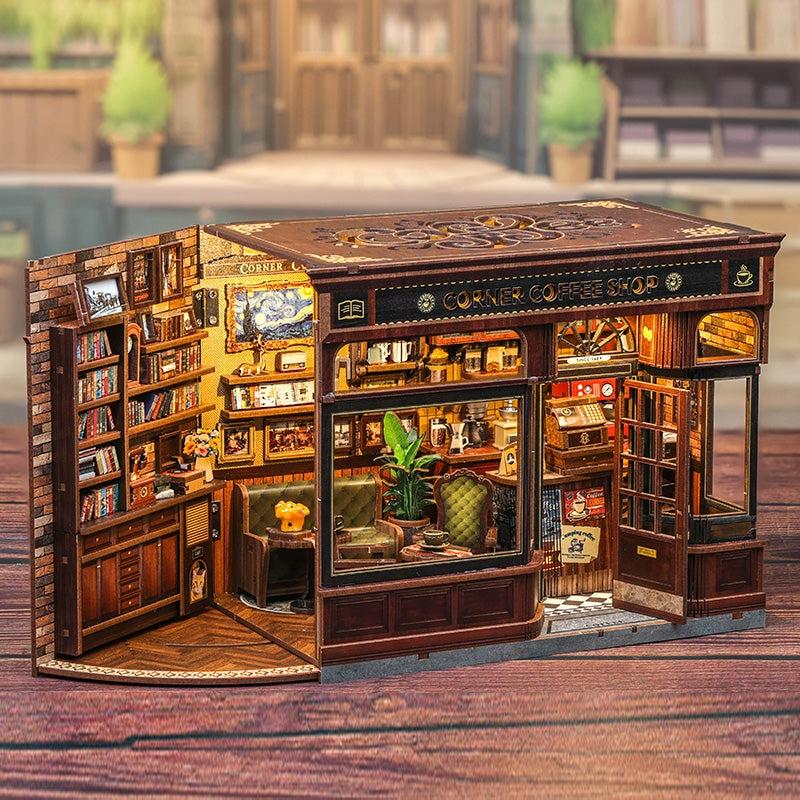 Corner Coffee Shop DIY Miniature House Kit