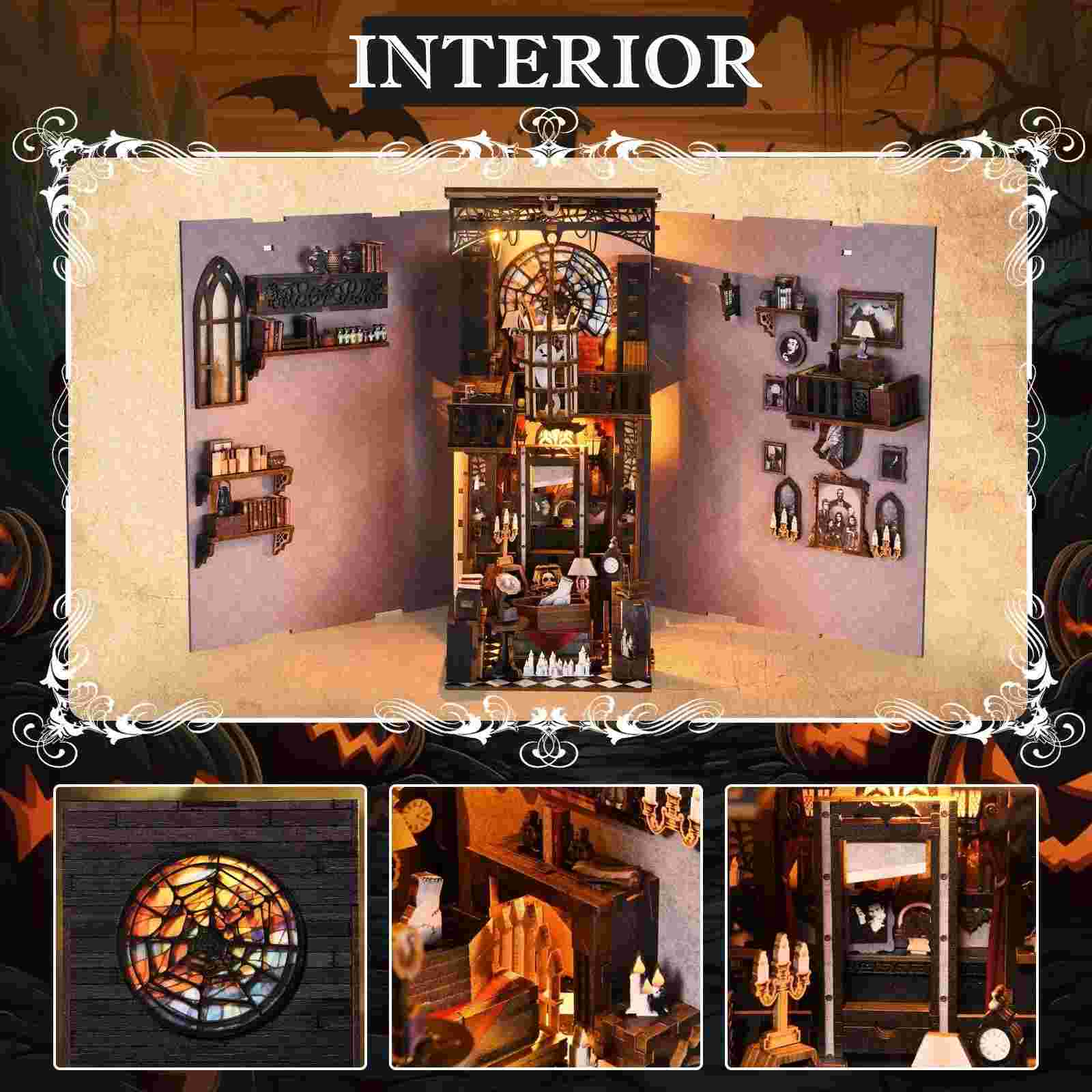 Dark Family DIY Book Nook Kit | Haunted House
