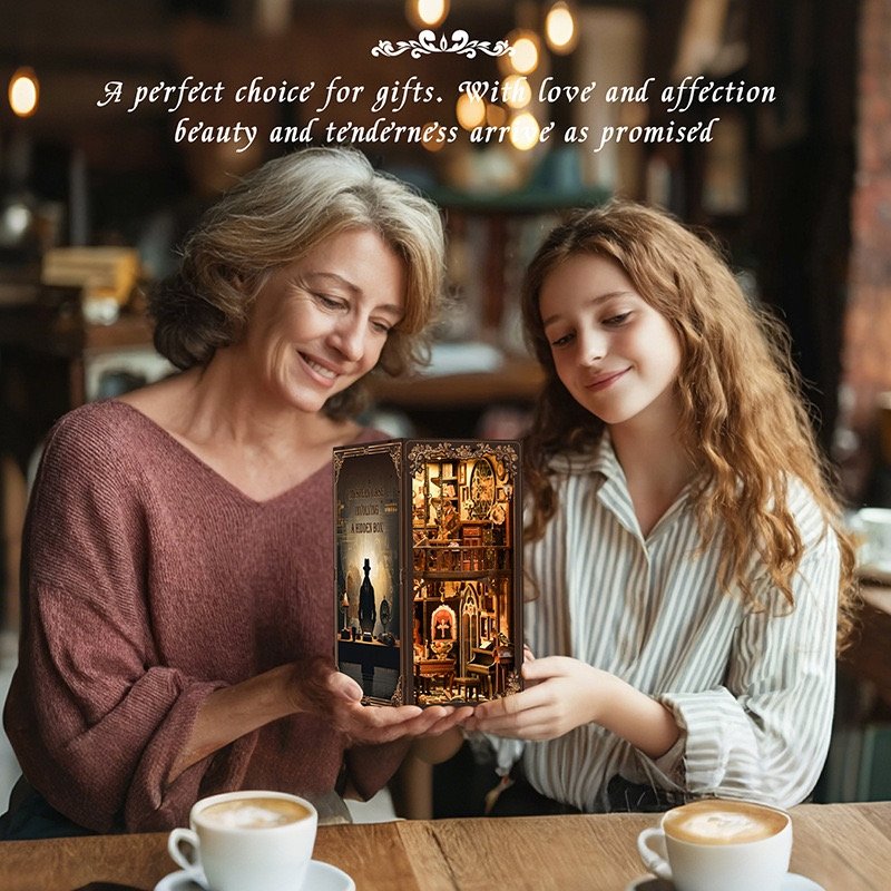 Detective’s Study DIY Book Nook Kit – Dark Box Mystery Case