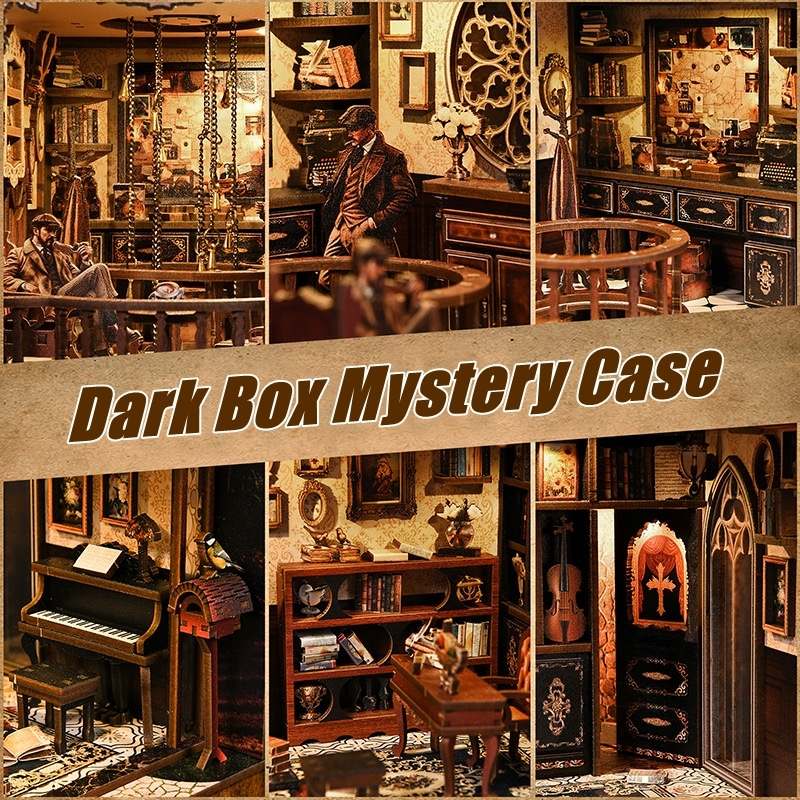 Detective’s Study DIY Book Nook Kit – Dark Box Mystery Case