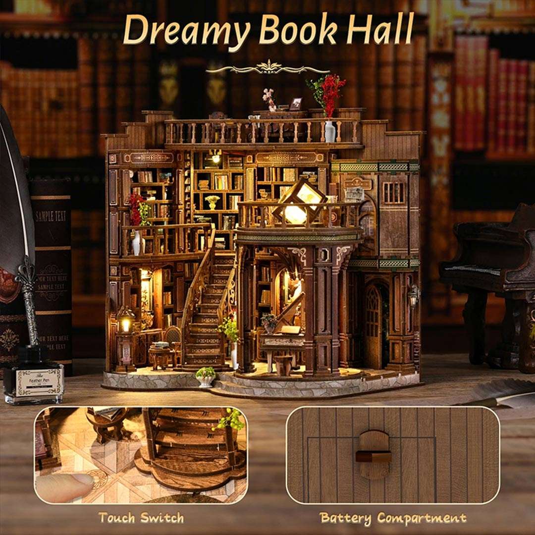 Dreamy Book Hall DIY Miniature House Kit