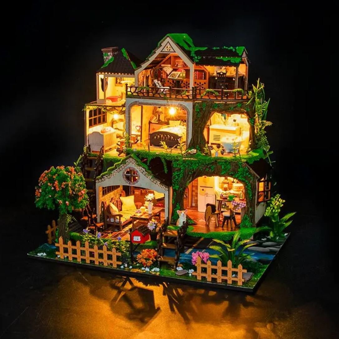 Fairy Tale Forest DIY Miniature House Kit | Large Size Dollhouse