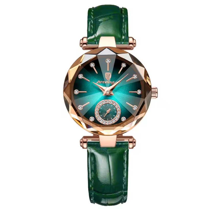 Luxury Diamond Genuine Leather Ladies Watch