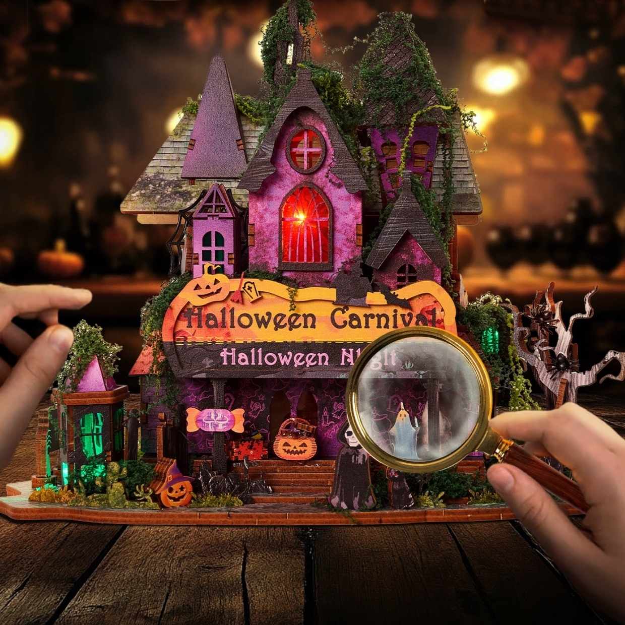 Halloween Night DIY Miniature House Kit