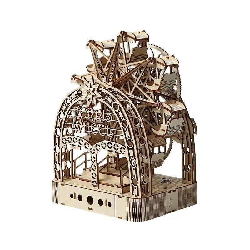 Hand Cranked Ferris Wheel 3D Wooden Puzzle