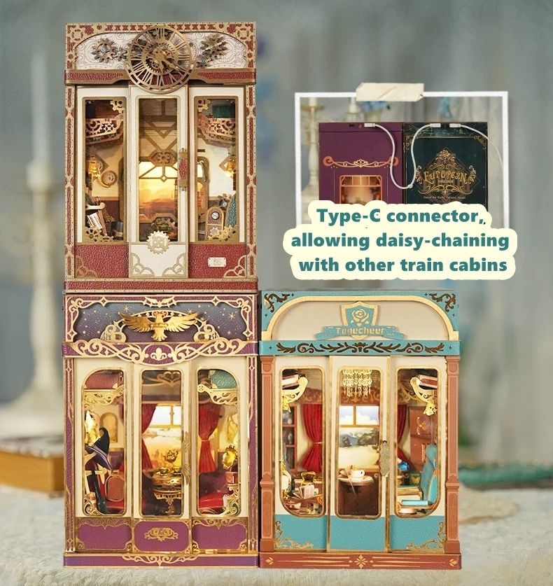 Magical Journey Train Cabin DIY Book Nook Kit | Motion Scene