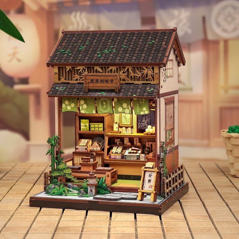Japanese Sweet Shop DIY Miniature House Kit | Kanmi-dokoro Kurihara