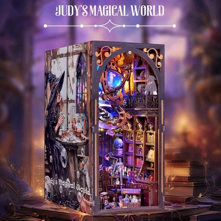 Judy's Magic World DIY Wooden Book Nook Kit | Double-Sided