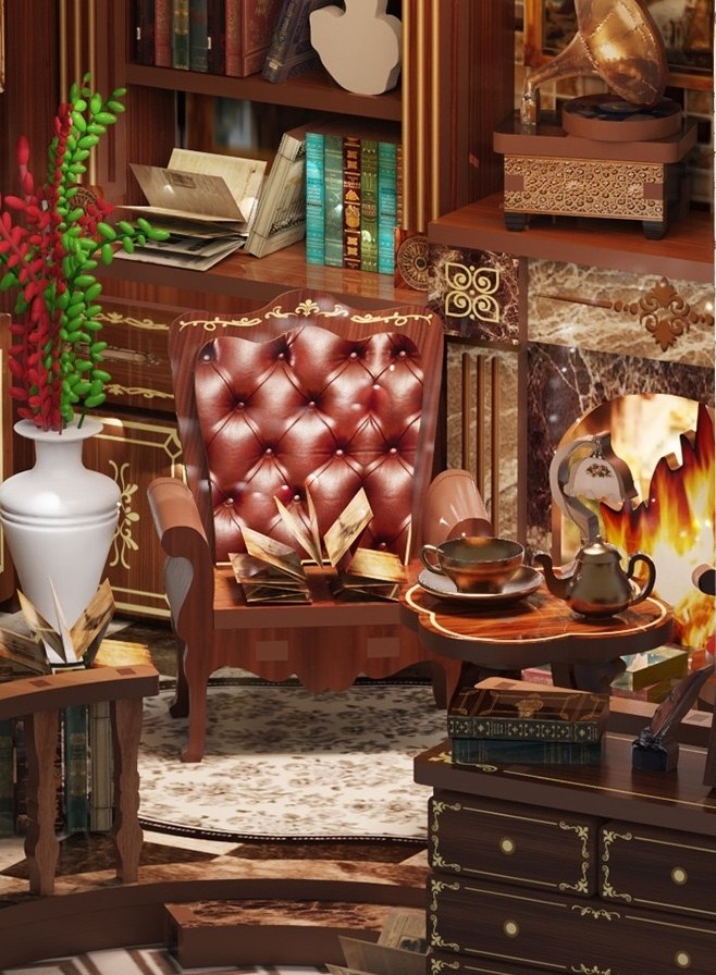 Left Bank Study Room DIY Miniature House Kit