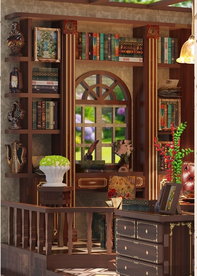 Left Bank Study Room DIY Miniature House Kit