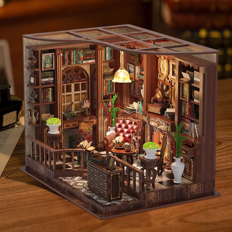 Left Bank Study Room DIY Miniature House Kit