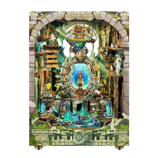 Lost Ruins DIY Wooden Book Nook Kit