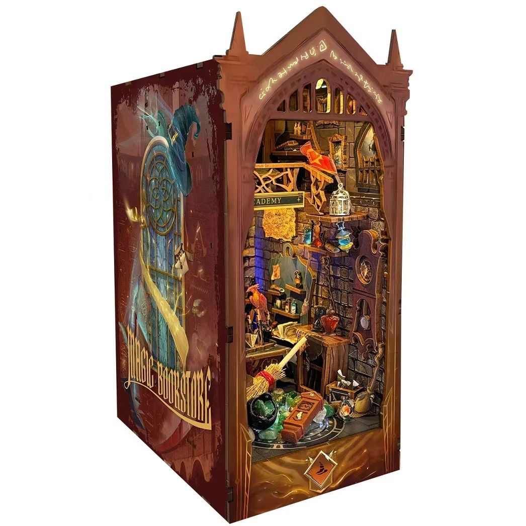 Magic Academy DIY Book Nook Kit | Magic Wand Included