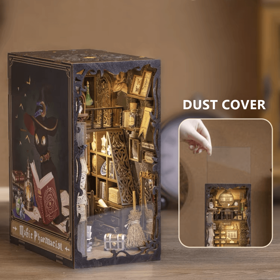 Magic Pharmacist | DIY Wooden Book Nook Kit | Bookshelf Insert