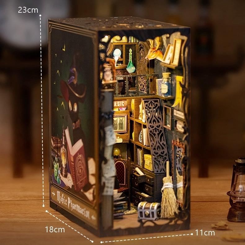 Magic Pharmacist | DIY Wooden Book Nook Kit | Bookshelf Insert