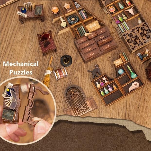 Magic Pharmacist | DIY Wooden Book Nook Kit | Bookshelf Insert