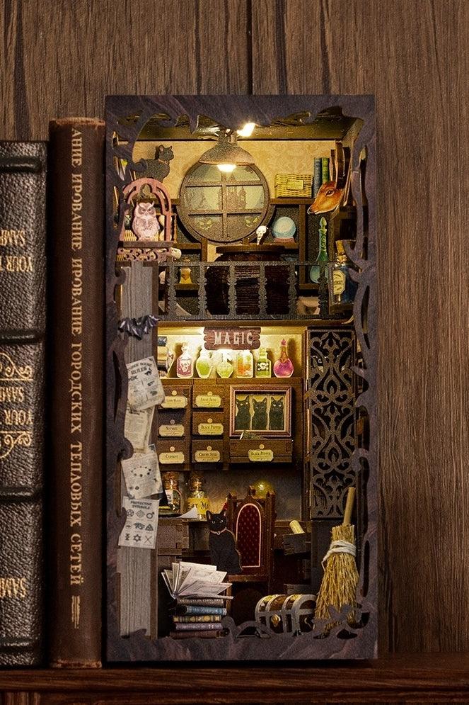 Magic Pharmacist | DIY Wooden Book Nook Kit | Bookshelf Insert
